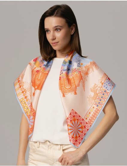 Картинка Шовкова хустина «Garden Orange»